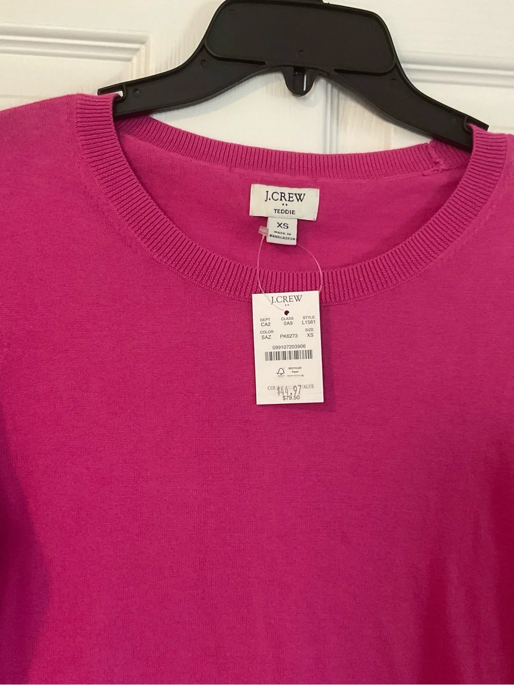 J. Crew Women's Teddie Sweater in Fuchsia Pink